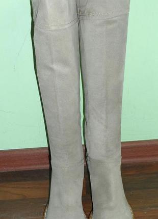 Сапоги женские замшевые высокие 38 р.