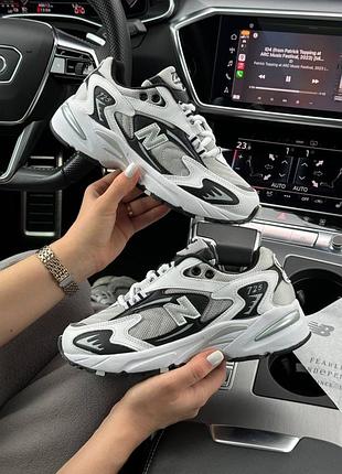Женские кроссовки new balance 725 white gray black разграждений