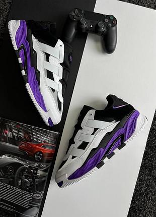 💎мужские кроссовки adidas niteball white violet m