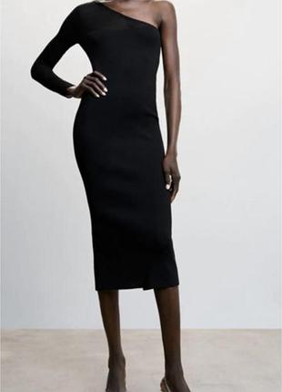 Стильна арехметрична сукня , сукня на одне плече від zara s-m