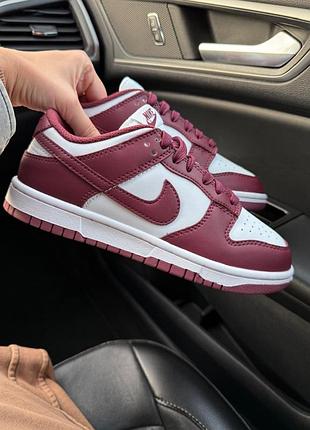 Кросівки nike dunk low bordo white данки
