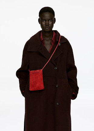 Замшевая мини сумка arket 1309695001