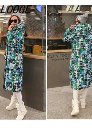 Женская зимняя удлиненная курточка, м л хл 2хл размеры