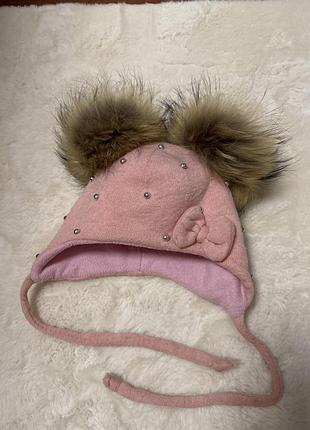 Шапка з натуральним хутром