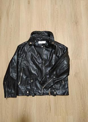 Стильная эко-кожа куртка, оригинал, bershka, size m, l