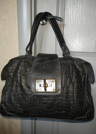 Сумка-сатчел ns, из натуральной кожи