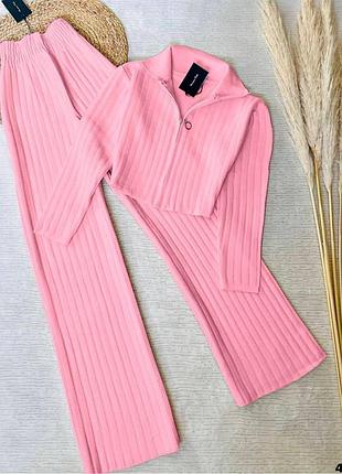 Костюм женский двойка из ангора рубчик