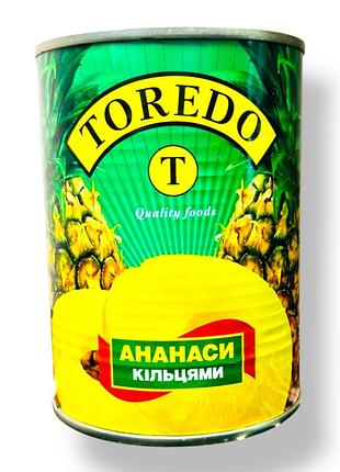 Ананасы консервированные кольцами toredo жб 580г