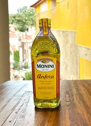 Оливкова олія monini anfora olio extra vergine di oliva 1 літр (скло)