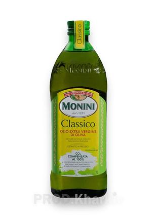 Оливкова олія monini olio extra vergine di oliva classico 1 літр (скло)
