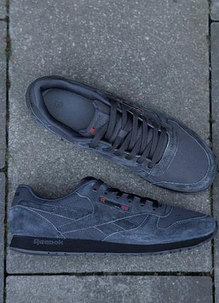 Кроссовки reebok classic leather light grey 6
