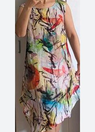 Асиметрична лляна сукня 👗