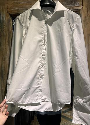 Біла сорочка унісекс  s та м класична формальна