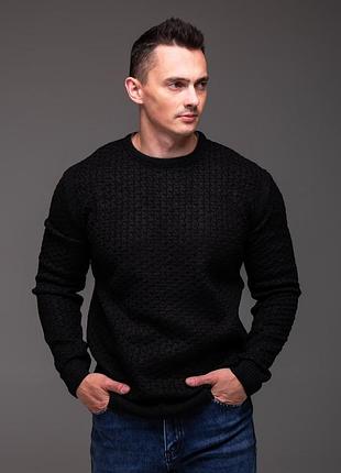 Мужской черный свитер р 3xl, 4xl, 5xl