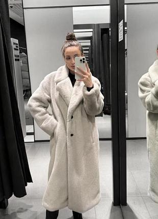 Шуба zara. екошуба zara