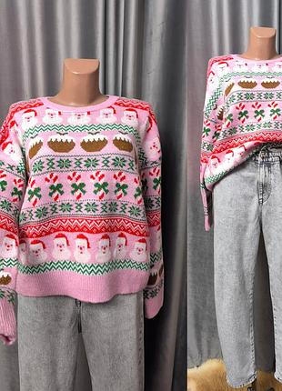 Привабливий новорічний оверсайз светр