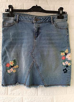 Гарна жіноча спідниця джинс джинсова