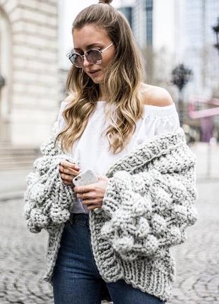 Кардиган бомпер малинки