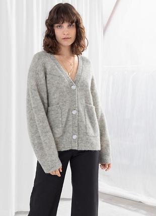 & other stories шерстяной кардиган свободного кроя