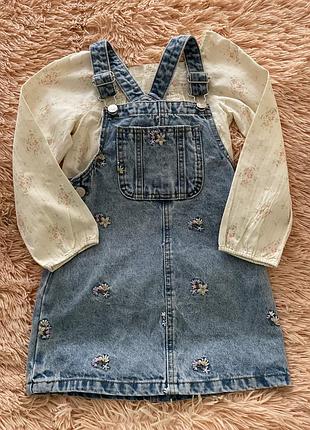 Джинсовий сарафан у квіти 🌸🌸🌸