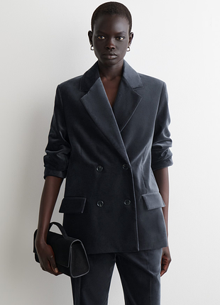 Двубортный бархатный пиджак cos 1319780001