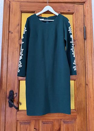 Сукня, платье, плаття, зелена сукня , вишивка, квіти