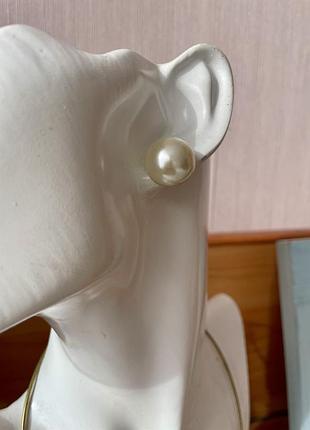 Вінтажні сережки півсфери перлини