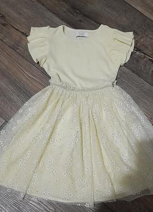 Платье с сеткой primark на 4-5 лет