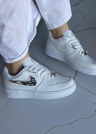 Стильные кроссовки nike air force 1 low molten metal silver white