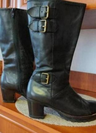 Сапоги кожаные винтажные vagabond из швеции роз. 39