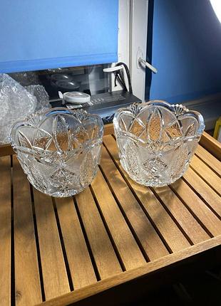 Хрустальные салатницы  салатники цена за 2