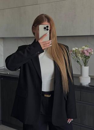 Next ідеальний чорний піджак пиджак оверсайз блайзер на підкладці чорний базовий батал 52 розмір