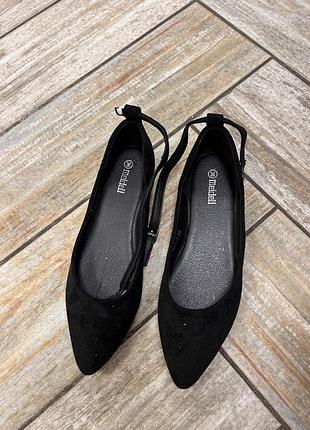 Чорні балетки велюрові всі розміри