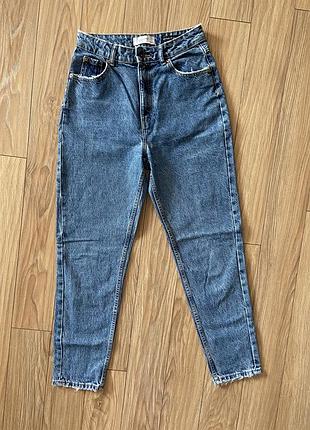 Джинси мом reserved, розмір 36, s. джинси сині жіночі висока посадка.