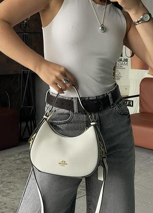 Женская сумка coach kleo белая