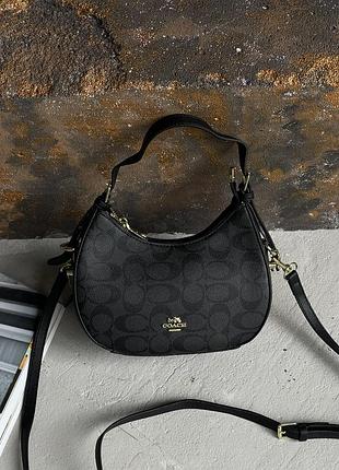 Женская сумка coach kleo черная абстракция