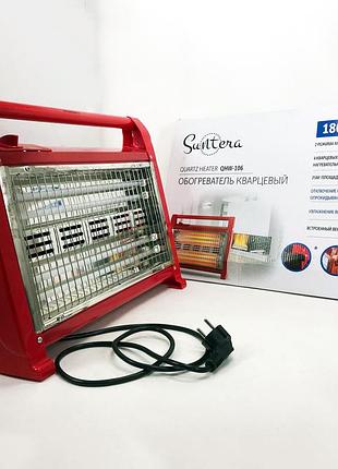 Кварцовий обігрівач suntera qhw-106 1800 вт, кварцовий обігрівач для дому, переносний обігрівач