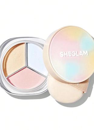 Розсипчаста пудра sheglam radiance ring 3 in 1 correcting setting powder