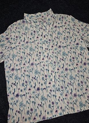 Блуза у квітковий принт батал