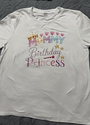 Жіноча футболка mommy birthday princess