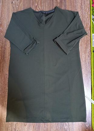 Платье масло хаки зеленая xxl 2xl enjoy эластичное