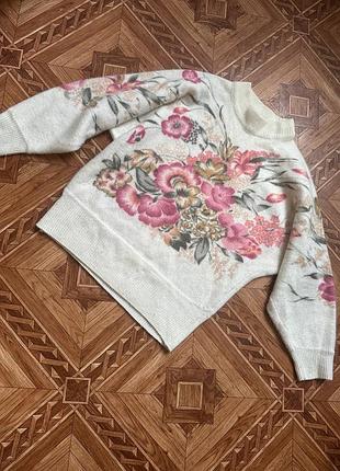 Xs s свитер білий светр гольф белый вкорочений кроп