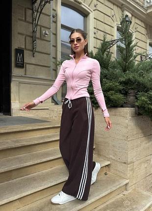 Женские теплые спортивные штаны в трех цветах ткань флис полар