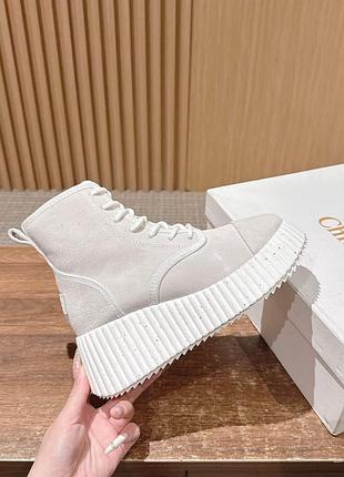 Високі зимові кеди з натуральної замші та хутра