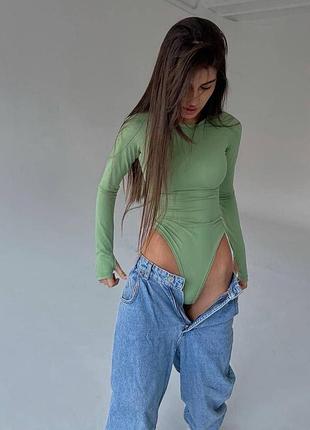 Боді оливка