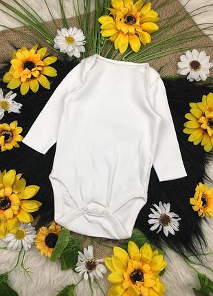 Білий бодік на 3-6 міс