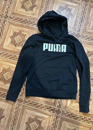 Xs s puma пума толстовка  світшот свитшот худі худи чорна черный