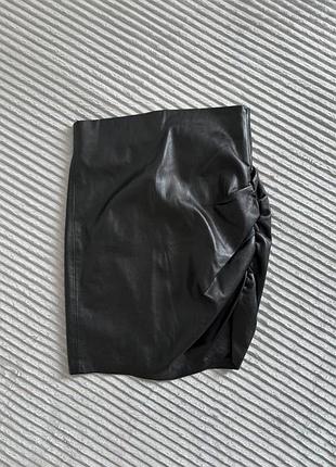 Шкіряна спідниця zara