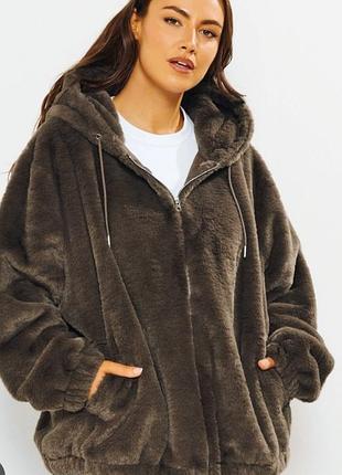 Стильна куртка шубка екохутро норка f&f оверсайз