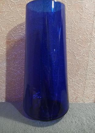 Ваза винтаж времён ссср,кобальтовое стекло.